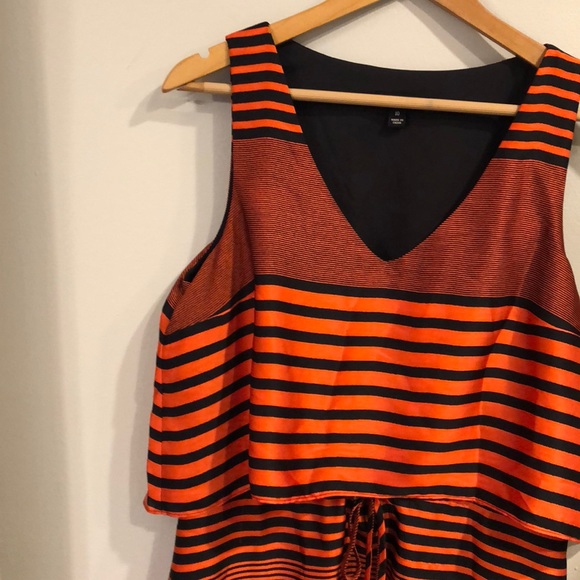 NWT! Ivy + blue Orange and Navy Dress - Picture 2 of 8